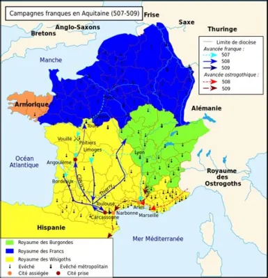 La bataille de Vouillé: une confrontation franque-wisigothique qui bouleversa la carte politique de l'Europe du VIe siècle